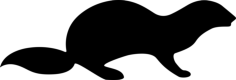 Otter Facing Right Silhouette Svg Vector, Free Vectors File